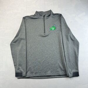 Levelwear Scramble for Sight 1/4 Zip Pullover Men's Large Gray Striped Golf Logo